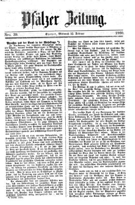 Pfälzer Zeitung Mittwoch 15. Februar 1860