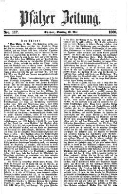 Pfälzer Zeitung Samstag 19. Mai 1860