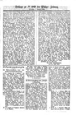 Pfälzer Zeitung Dienstag 7. August 1860