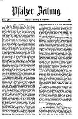 Pfälzer Zeitung Dienstag 4. September 1860