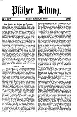Pfälzer Zeitung Mittwoch 24. Oktober 1860