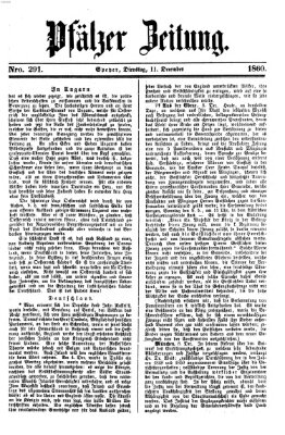 Pfälzer Zeitung Dienstag 11. Dezember 1860