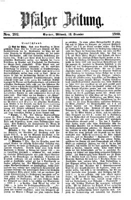 Pfälzer Zeitung Mittwoch 12. Dezember 1860