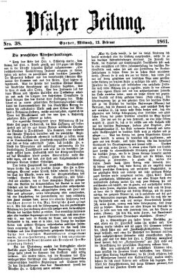 Pfälzer Zeitung Mittwoch 13. Februar 1861