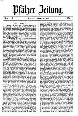 Pfälzer Zeitung Dienstag 21. Mai 1861