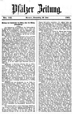 Pfälzer Zeitung Donnerstag 20. Juni 1861