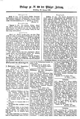 Pfälzer Zeitung Dienstag 22. Januar 1861