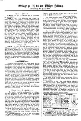 Pfälzer Zeitung Donnerstag 24. Januar 1861