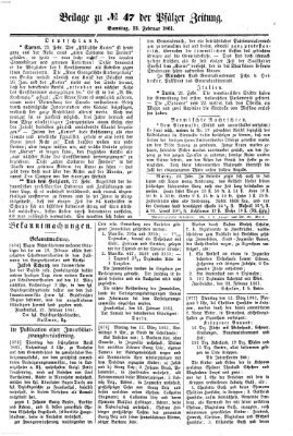 Pfälzer Zeitung Samstag 23. Februar 1861