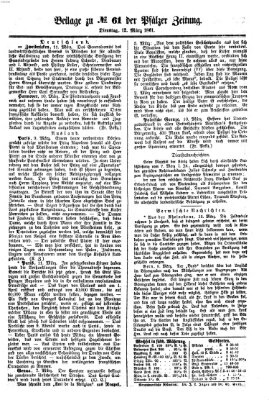 Pfälzer Zeitung Dienstag 12. März 1861