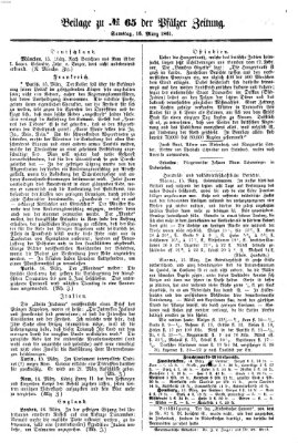 Pfälzer Zeitung Samstag 16. März 1861