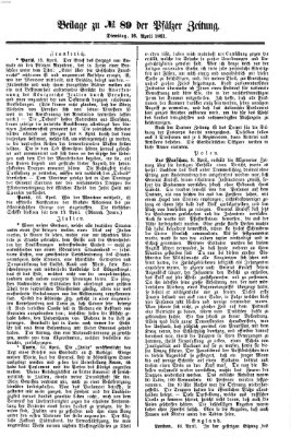 Pfälzer Zeitung Dienstag 16. April 1861