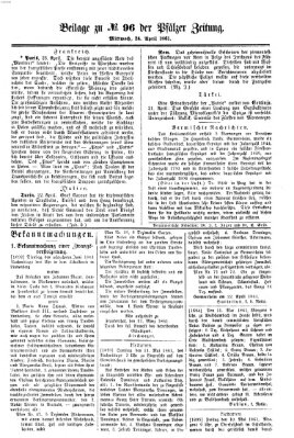 Pfälzer Zeitung Mittwoch 24. April 1861
