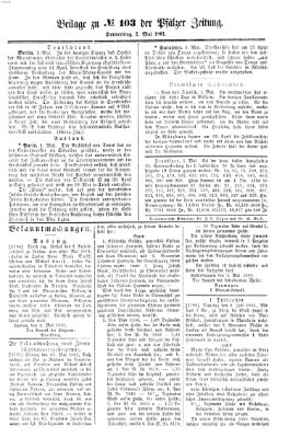 Pfälzer Zeitung Donnerstag 2. Mai 1861