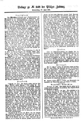 Pfälzer Zeitung Donnerstag 27. Juni 1861