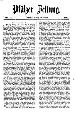 Pfälzer Zeitung Montag 14. Oktober 1861