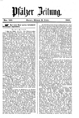 Pfälzer Zeitung Mittwoch 23. Oktober 1861