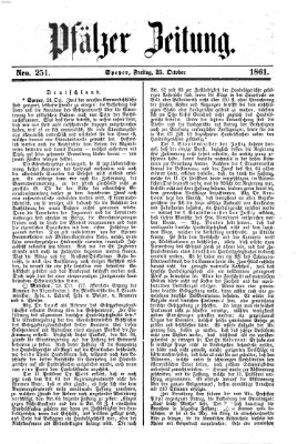 Pfälzer Zeitung Freitag 25. Oktober 1861