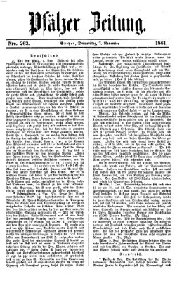 Pfälzer Zeitung Donnerstag 7. November 1861