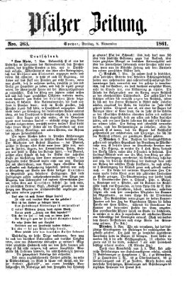 Pfälzer Zeitung Freitag 8. November 1861