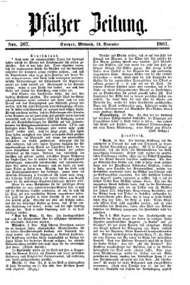 Pfälzer Zeitung Mittwoch 13. November 1861