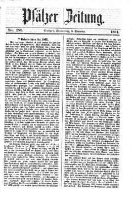 Pfälzer Zeitung Donnerstag 5. Dezember 1861