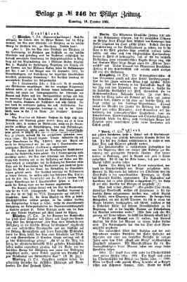 Pfälzer Zeitung Samstag 19. Oktober 1861