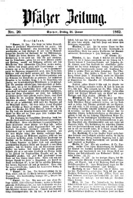 Pfälzer Zeitung Freitag 24. Januar 1862