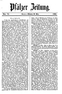 Pfälzer Zeitung Mittwoch 26. März 1862