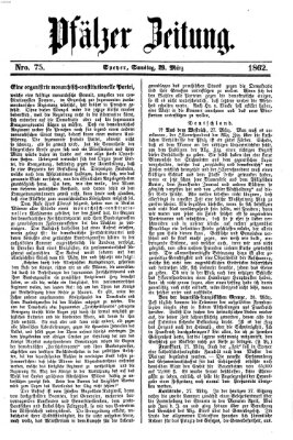 Pfälzer Zeitung Samstag 29. März 1862