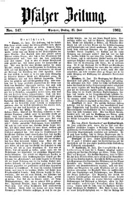 Pfälzer Zeitung Freitag 27. Juni 1862