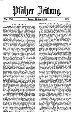 Pfälzer Zeitung Dienstag 8. Juli 1862