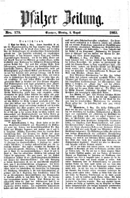 Pfälzer Zeitung Montag 4. August 1862