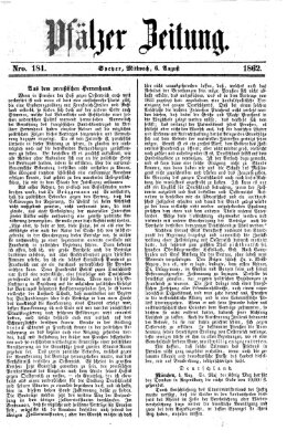 Pfälzer Zeitung Mittwoch 6. August 1862