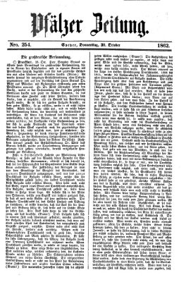 Pfälzer Zeitung Donnerstag 30. Oktober 1862