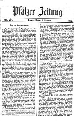 Pfälzer Zeitung Montag 3. November 1862