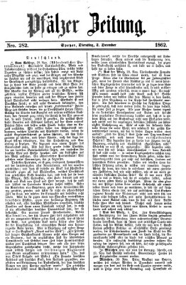 Pfälzer Zeitung Dienstag 2. Dezember 1862