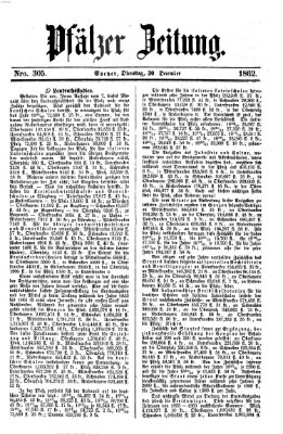 Pfälzer Zeitung Dienstag 30. Dezember 1862