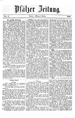 Pfälzer Zeitung Montag 5. Januar 1863