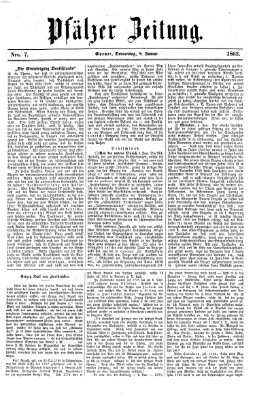 Pfälzer Zeitung Donnerstag 8. Januar 1863