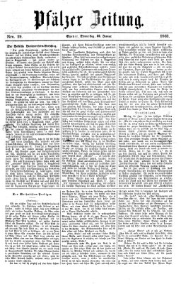 Pfälzer Zeitung Donnerstag 22. Januar 1863