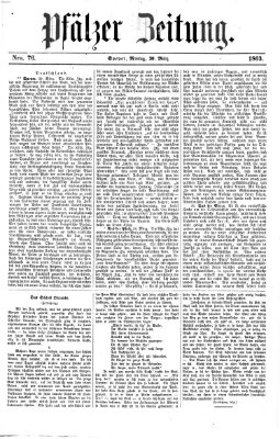 Pfälzer Zeitung Montag 30. März 1863