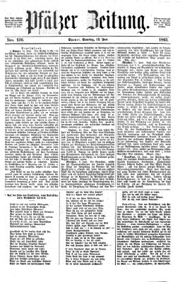 Pfälzer Zeitung Samstag 13. Juni 1863