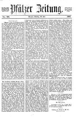 Pfälzer Zeitung Dienstag 16. Juni 1863