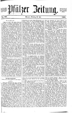 Pfälzer Zeitung Dienstag 21. Juli 1863