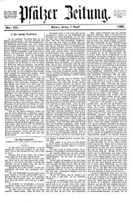 Pfälzer Zeitung Freitag 7. August 1863