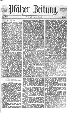 Pfälzer Zeitung Freitag 14. August 1863