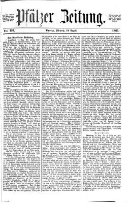 Pfälzer Zeitung Mittwoch 19. August 1863