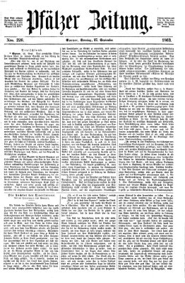 Pfälzer Zeitung Sonntag 27. September 1863