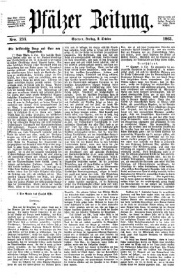 Pfälzer Zeitung Freitag 9. Oktober 1863